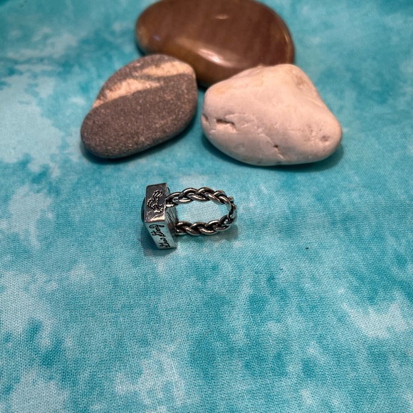 2252-RMT Antique Style Pioneer Spirit Silver & Turquoise Color Setting - Picture 14 of 16